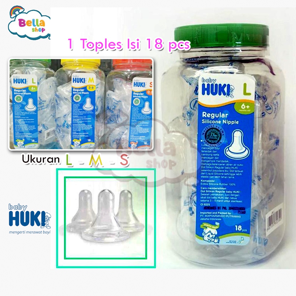 Huki Nipple Dot Silicone Reguler Huki Dot Nipple Silikon Huki Baby Reguler-BELLA SHOP