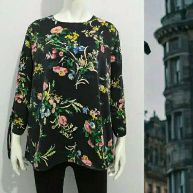 ➱ FASHION WANITA ATASAN IMPORT MOTIF BUNGA ➼