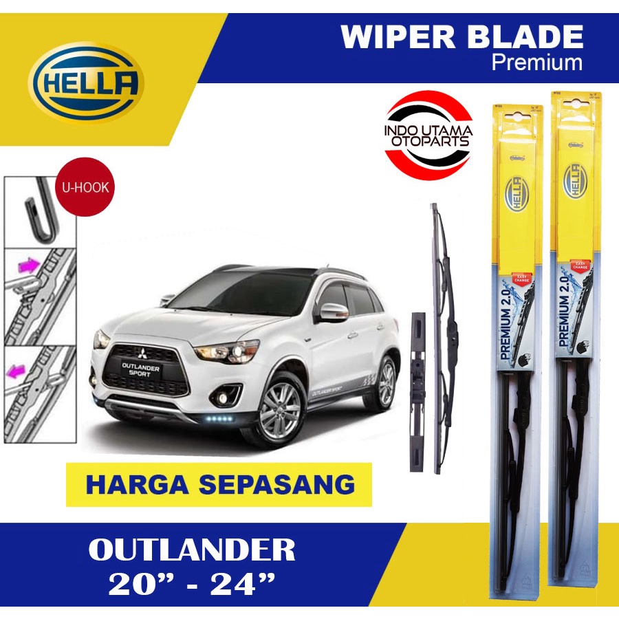 Wiper Blade Mobil Outlander HELLA Premium 2.0 (20-24)