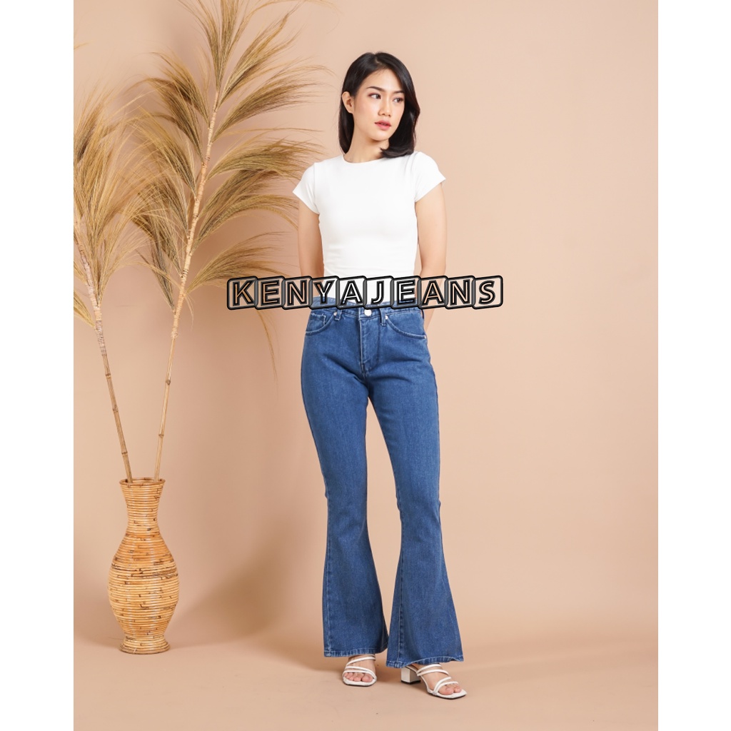 7C-G CELANA JEANS PREMIUM HIGHWAIST CUTBRAY BIRU JEANS /BOYFRIEND CUTBRAY /NONSTREACH JEANS /27 - 30