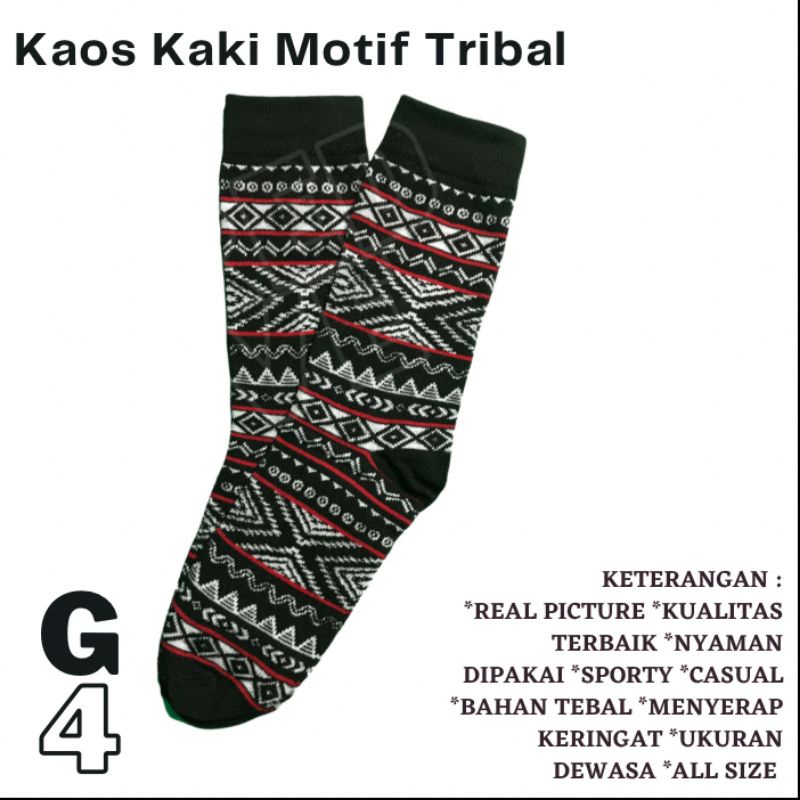 G4 Grosir Kaos Kaki Motif Tribal Skate bisa COD Bandung