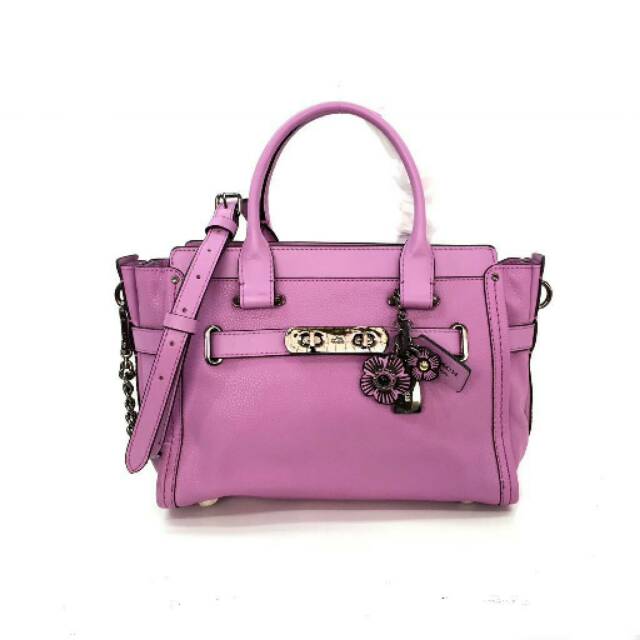 COACH Swagger 21 With willow floral bag tas ori original authentic