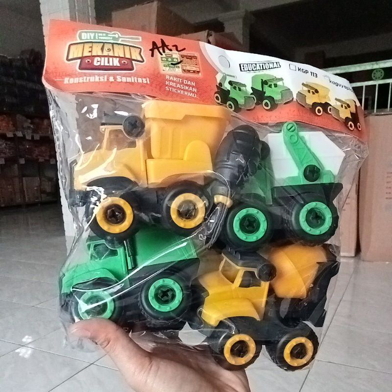KGP 133 - Mainan Truk Konstruksi isi 4 PC kemasan kantong opp KGP113