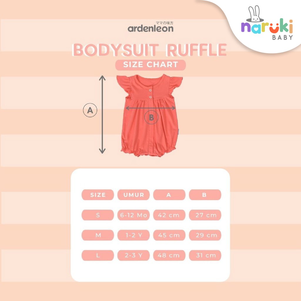 Ardenleon Bodysuit Ruffle Baby Kids Arden Leon Baju Anak Bayi