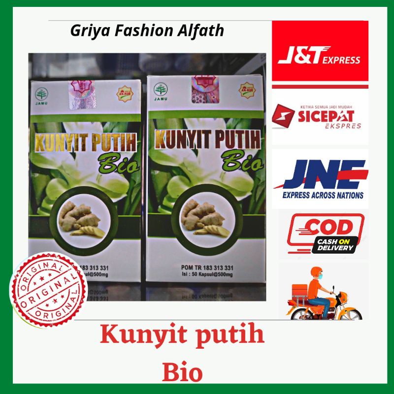 kunyit putih | Kapsul kunyit putih | kunyit putih Bio | 50 kapsul | Griya An Nur
