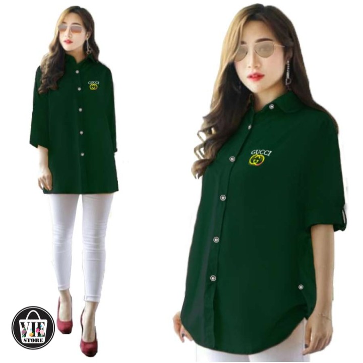 Fashion Wanita Kemeja SKODER GUCCI Jumbo/Kemeja Wanita Casual/Kemeja Wanita Formal/Atasan Wanita