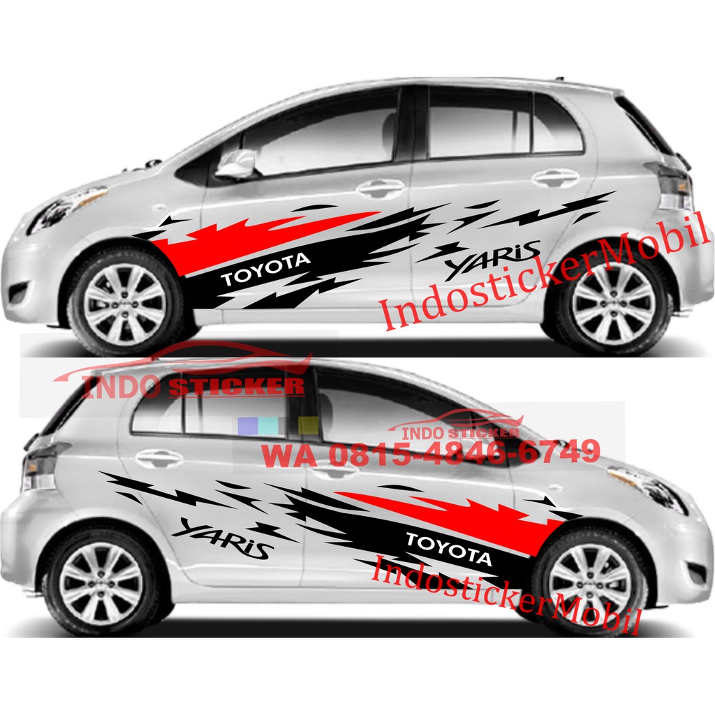 Jual STICKER STIKER MOBIL YARIS CUTTING STICKER MOBIL TOYOTA YARIS AGYA Indonesia Shopee Indonesia