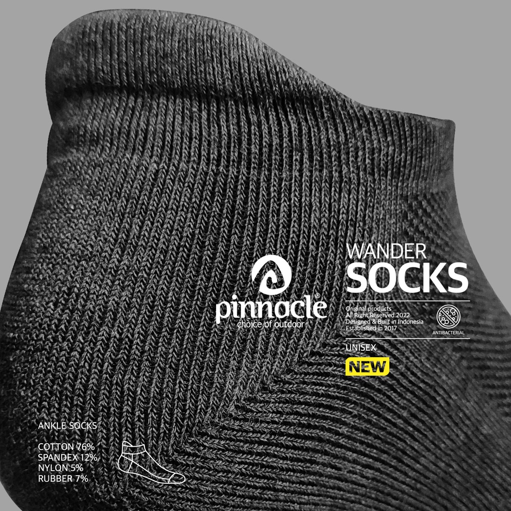 Pinnacle Wander Socks - Ankle Dark Grey