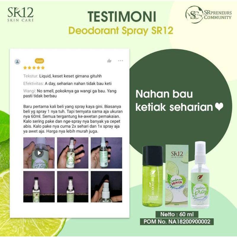 Deo spray Premium SR12