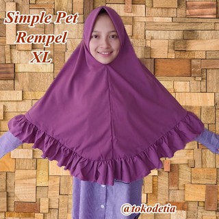  Jilbab  Khimar REMPEL JUMBO XXXL Jilbab  Syari Rempel XL 