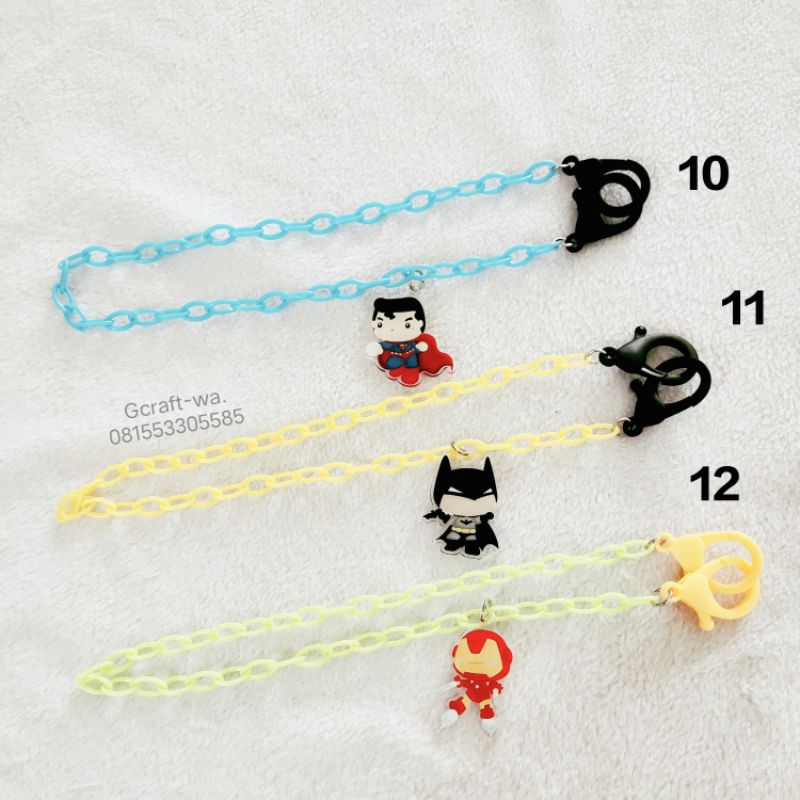 Kalung masker anak rantai akrilik superhero