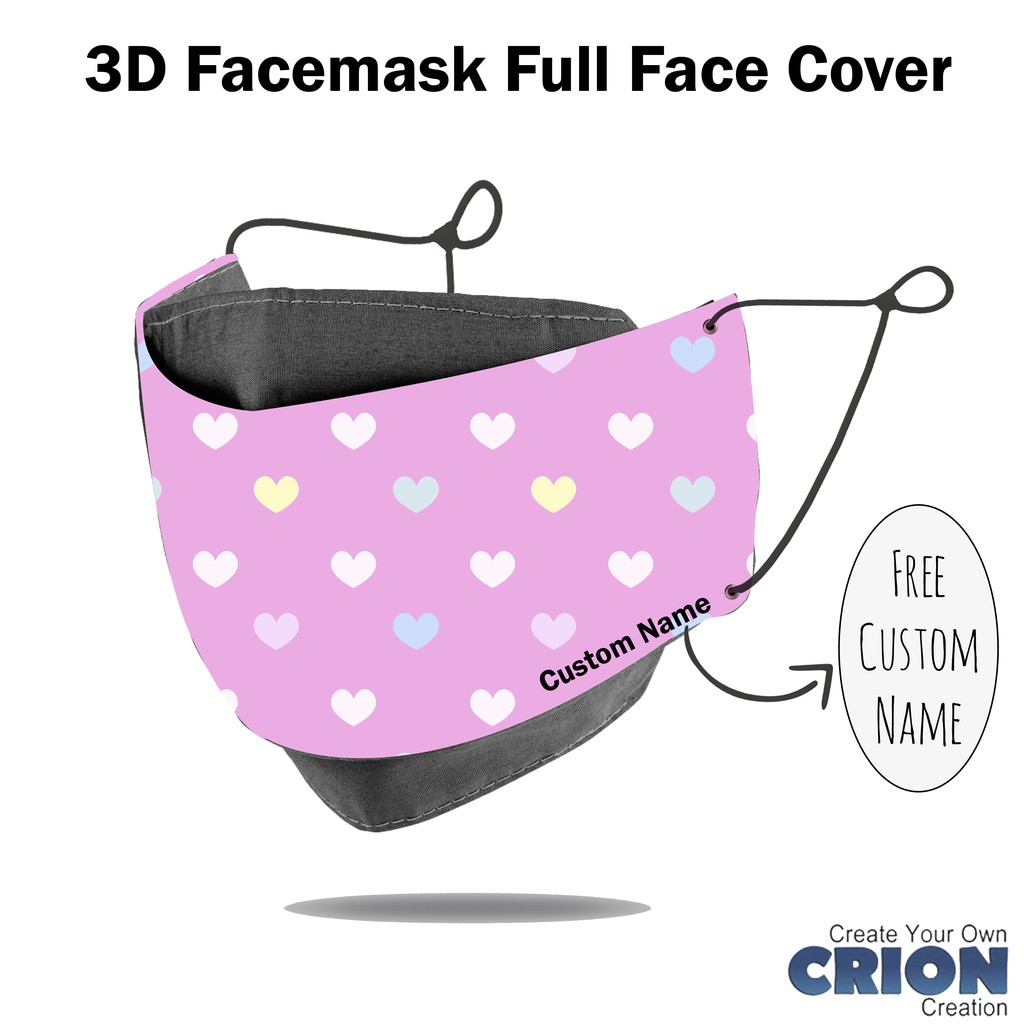 Crion - Masker 3d Full Face Cover Kids Series - antibacterial