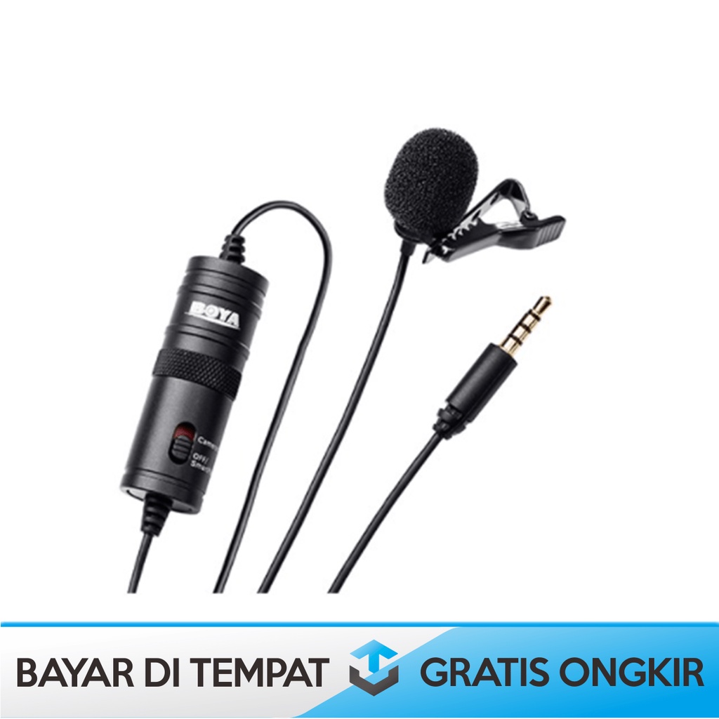 MIKROFON BOYA CLIP ON BOYA BY-M1 LAVALIER WITH 3.5MM AUDIO JACK MURAH