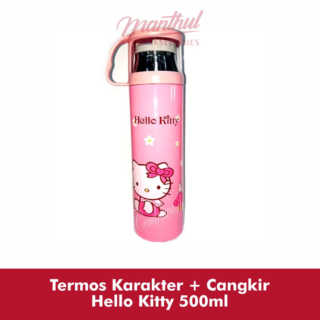 Termos Karakter + Cangkir Hello Kitty 500ml