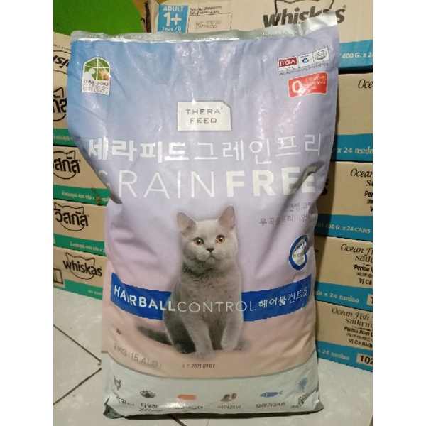 Expedisi Makanan kucing Therafeed hairball control 7kg