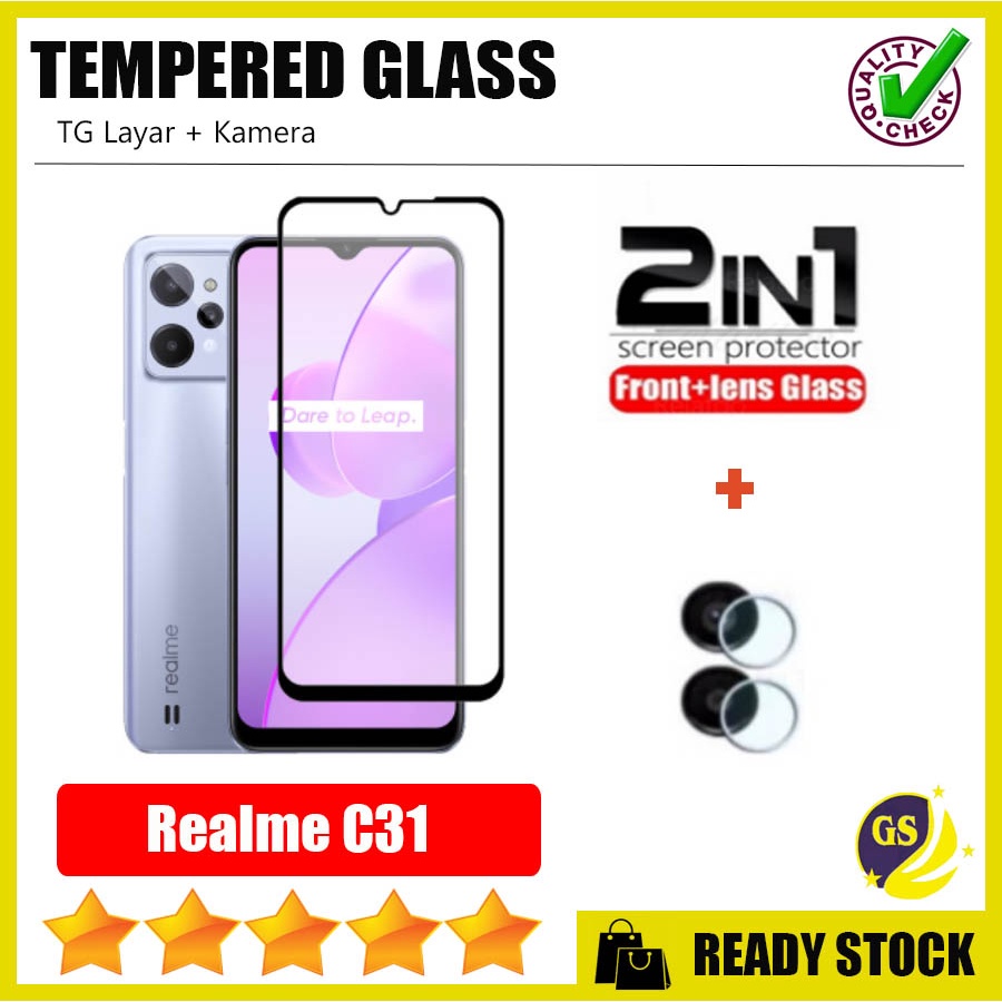 Tg Tempered Glass Realme 9i C30 C35 C31 C55  / Realme Narzo 50A Prime 2022 / REALME GT NEO 3 / 3T Full Cover + Anti Gores Kamera Full Cover Layar