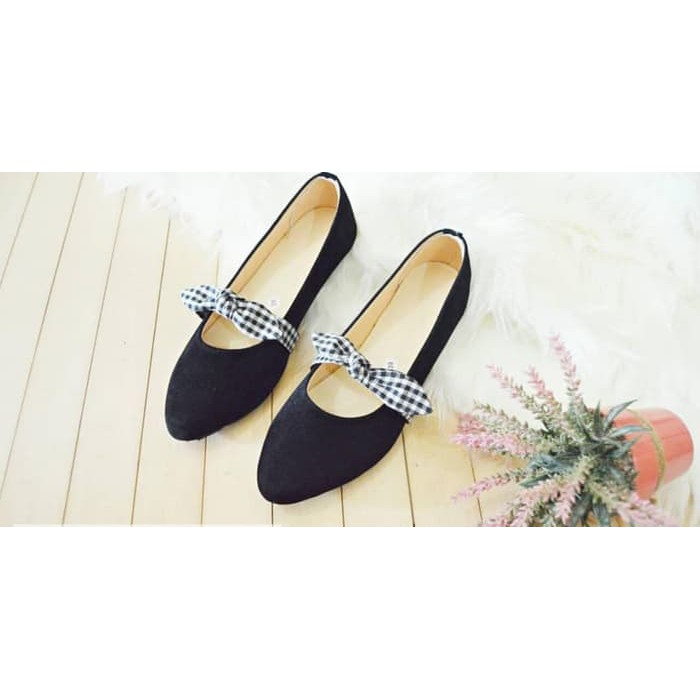 IKILOSHOP Sepatu Flat Shoes Balet T1047 Wanita Flatshoes Teplek Cewek Trepes