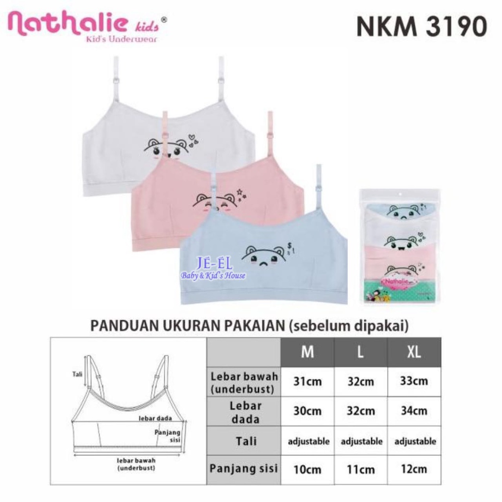 Nathalie Miniset Anak Wanita 3 Pcs NKM 3190