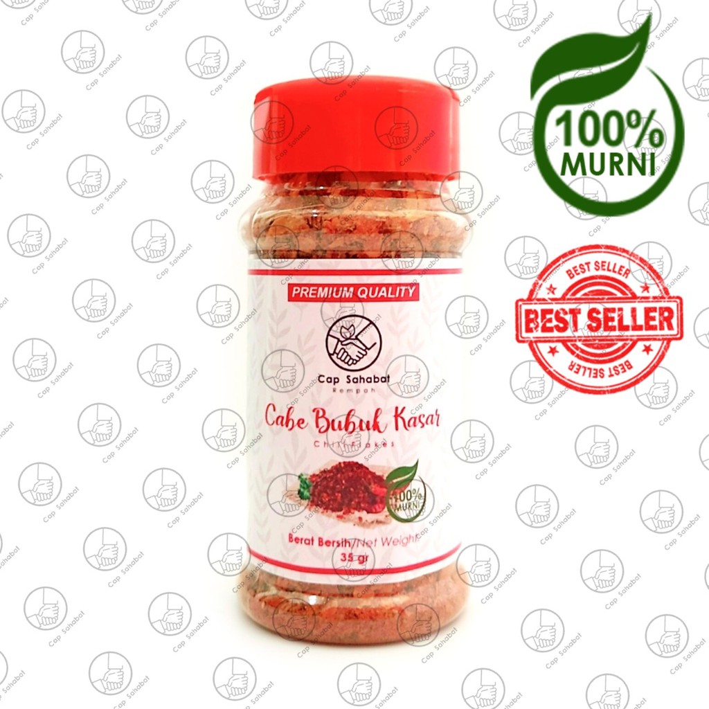 Cap Sahabat - Cabe Bubuk Kasar Botol Premium / Chili Flakes