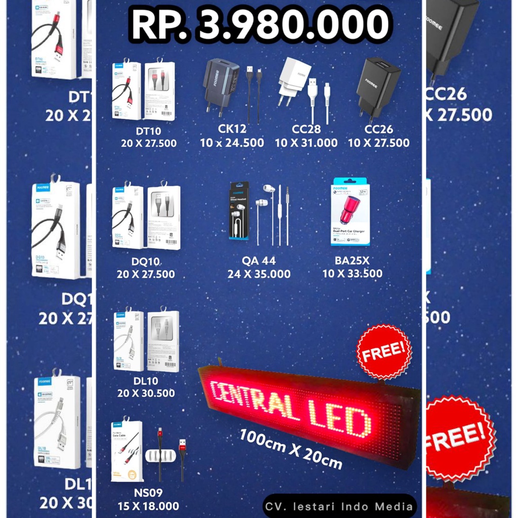 FOOMEE Promo Paket Reseller Gratis Softsign Neon Box - DT10 + DQ10 + DL10 + NS09 + QA44 + BA25X + CK