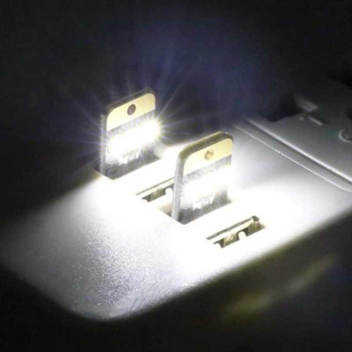 Lampu LED Mini USB 3x2835 SMD Chip Cool White - Hitam