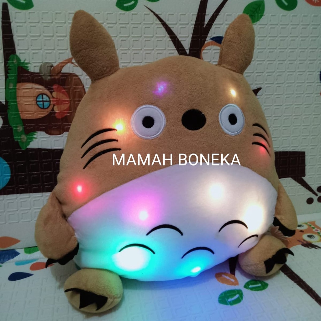 Boneka Totoro / Bantal Totoro Anime Lucu imut dan Gemesin size 30 cm Bisa Nyala Ada Lampu Led nya Mainan Boneka Bantal Tidur/Bantal Sofa