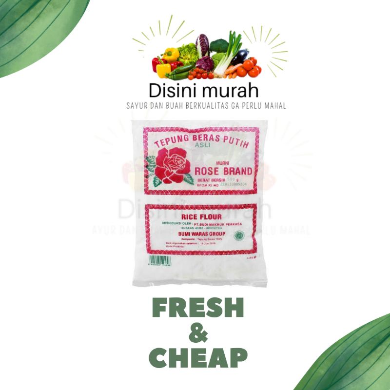 

tepung beras rose brand 500gr