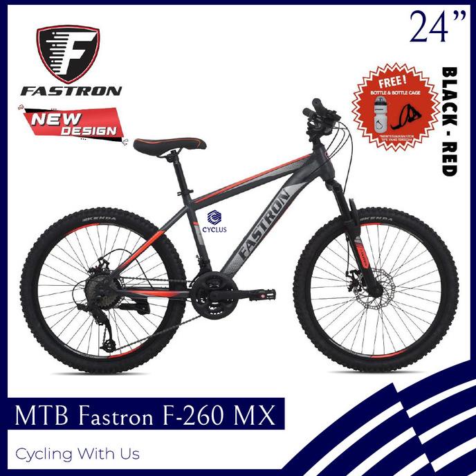 INSTAN - SEPEDA GUNUNG MTB FASTRON 260 MX STEEL 24 INCH ANAK DEWASA FDGDF34545