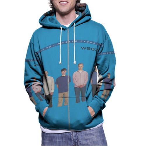 Jaket Hoodie Weezer Band Hoodie Fullprint Casual Zipper Hoodie Fullprint New Casual Unisex Hoodie Ri
