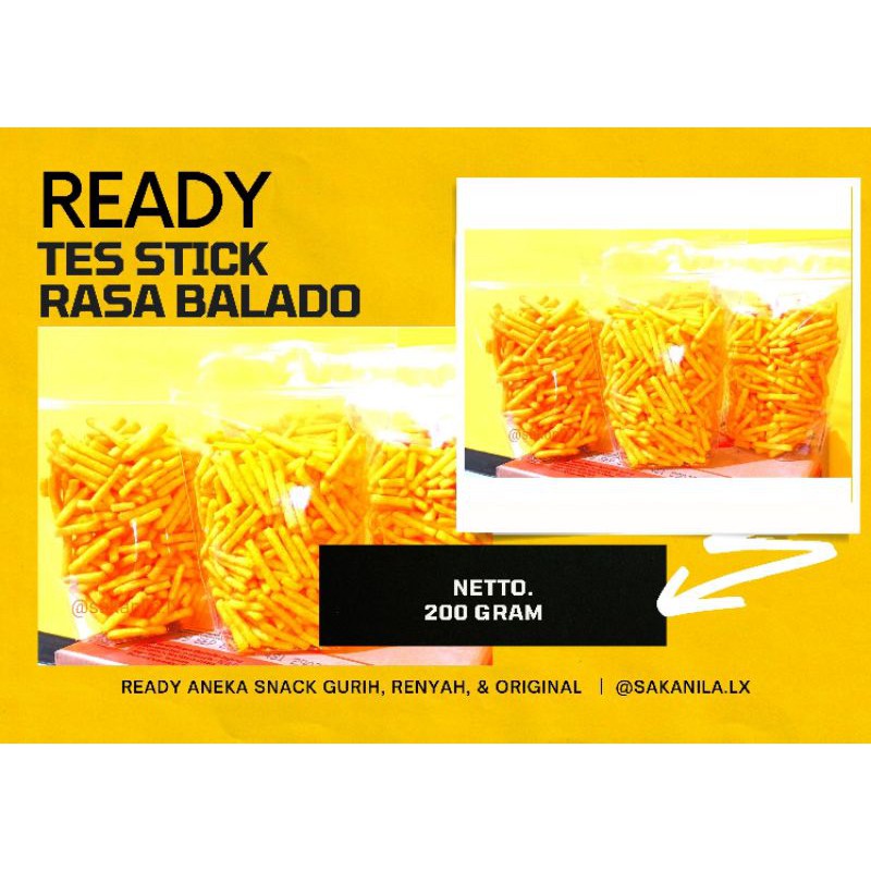 

TES STICK STIK RASA SAMBAL BALADO 200GR