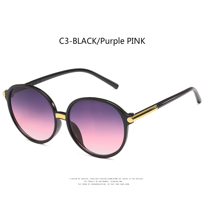 Korean retro big round frame too men and women all-match sunglasses