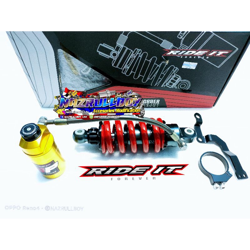 Mono Shock Ride it tabung pisah Honda Sonic150 GTR150 Fungsi Clik Rebourn fleksible Original Ride it