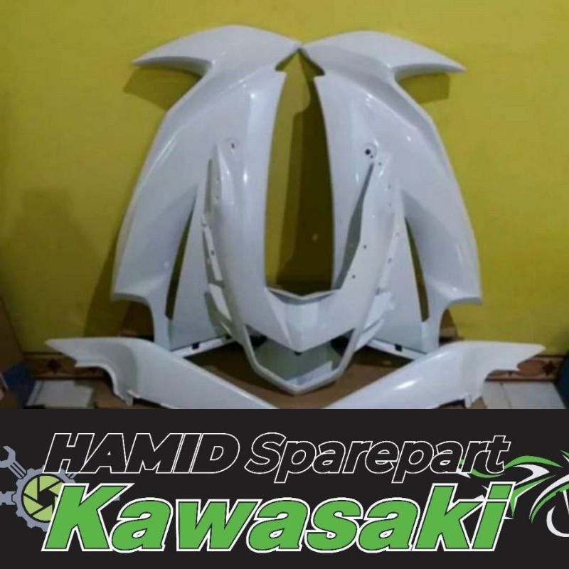cover body set ninja rr new putih polos original 100 persen ori