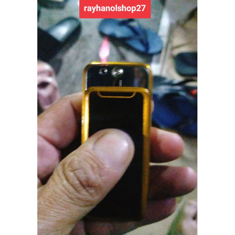 NEW&quot;&quot;Korek api magnetic motif iPhone mini bahan bakar Gas dapat di isi ulang Korek api mewah