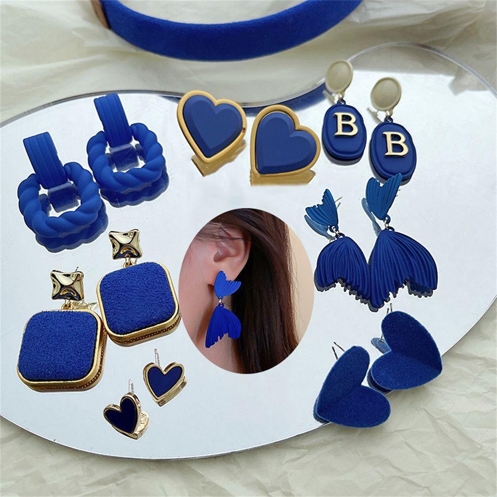 Preva Anting Untuk Wanita Fashion Rantai Anting Trendi Geometris Menjuntai Stud Earrings