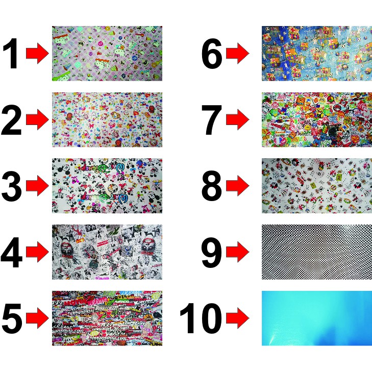 

Bahan Sticker / skotlet Print Motif Gambar