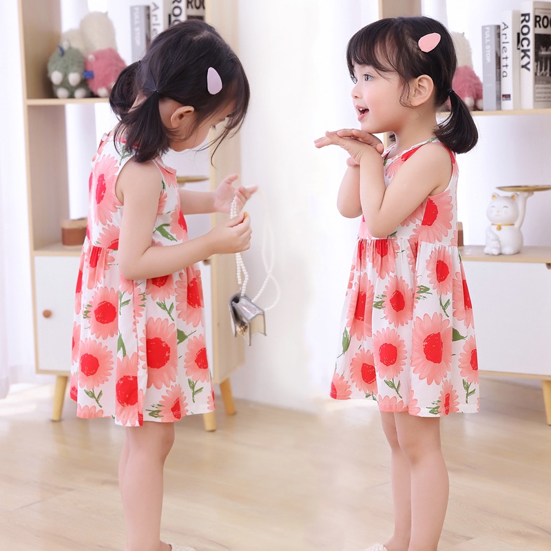 Dress tanpa lengan/ baju dress anak /pakaian bayi anak perempuan banyak motif kualitas premium part2