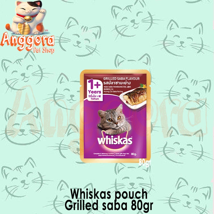 Makanan ringan murah untuk Kucing - WHISKAS Pouch 80gr All Varian