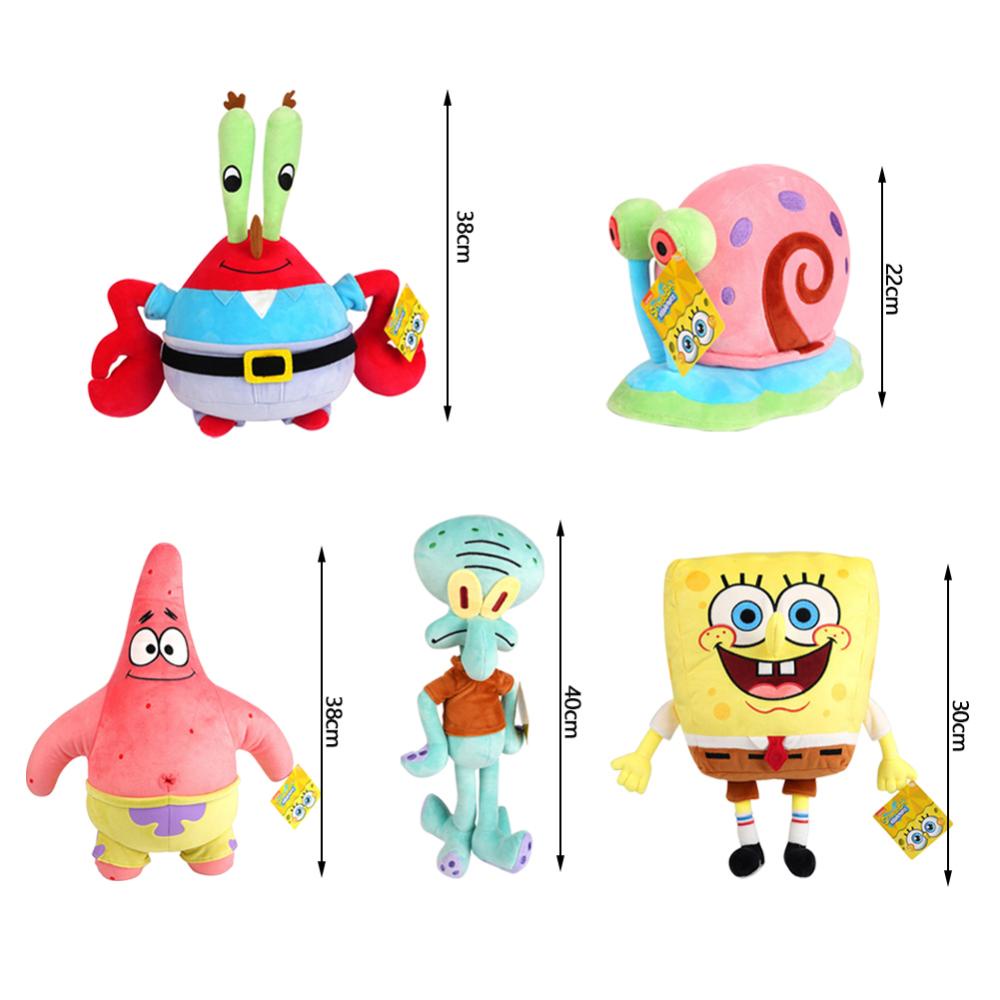 Timekey Mainan Boneka Stuffed Plush SpongeBob Ukuran 40CM Untuk Hadiah Natal / Ulang Tahun Anak F1Z3