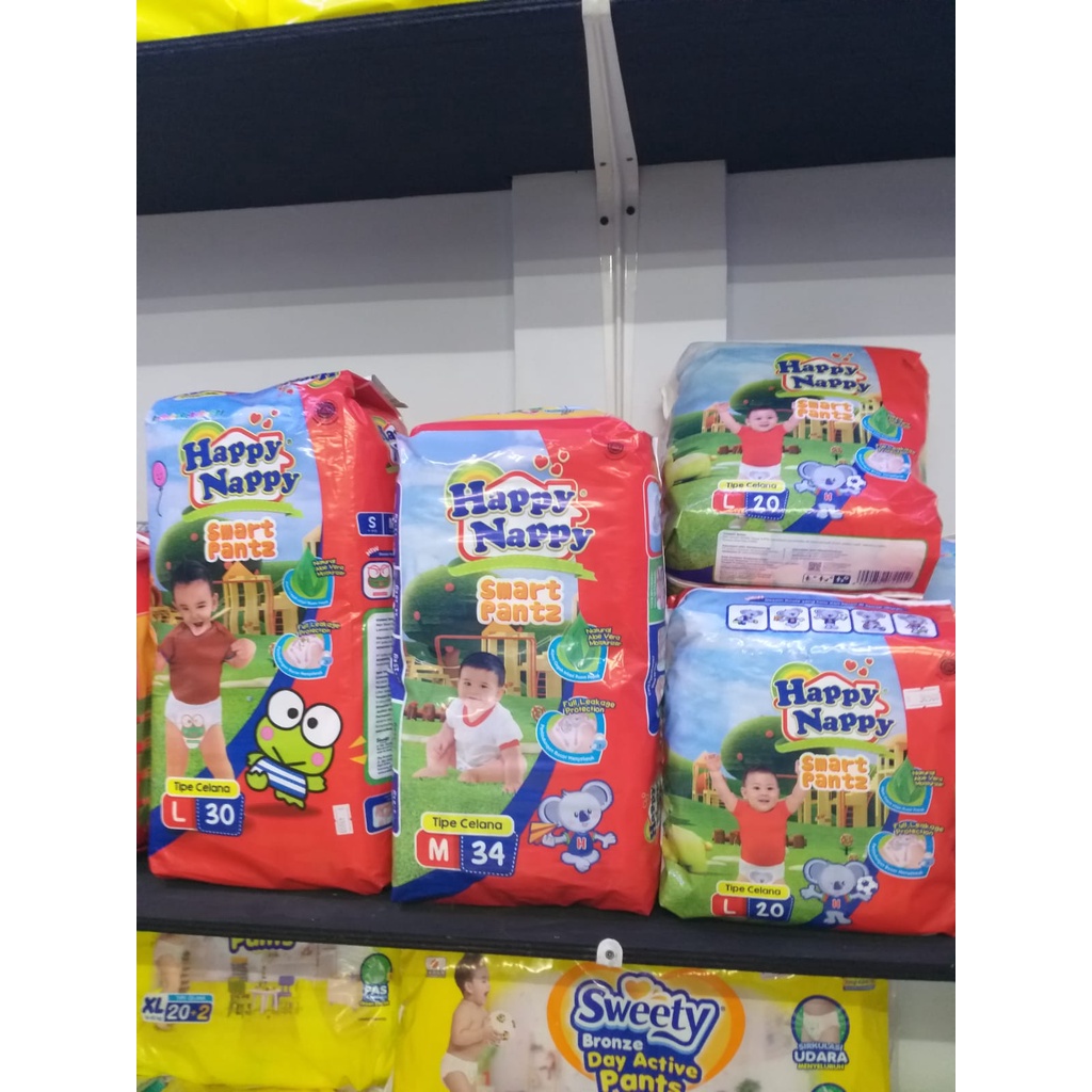 Happy Nappy Type Perekat S20, M20 Dan L20 || Happy Nappy Type Perekat Kemasan Kecil