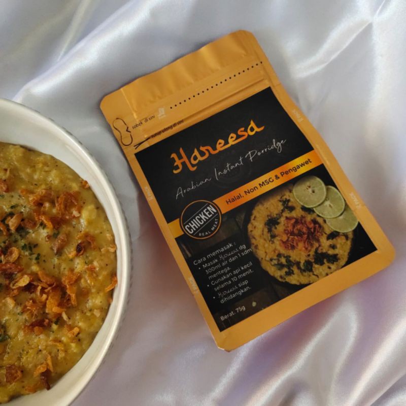 Hareesa Bubur Gandum Instant Oat Meal Sarapan Praktis Halal Aroma Chicken Shopee Indonesia