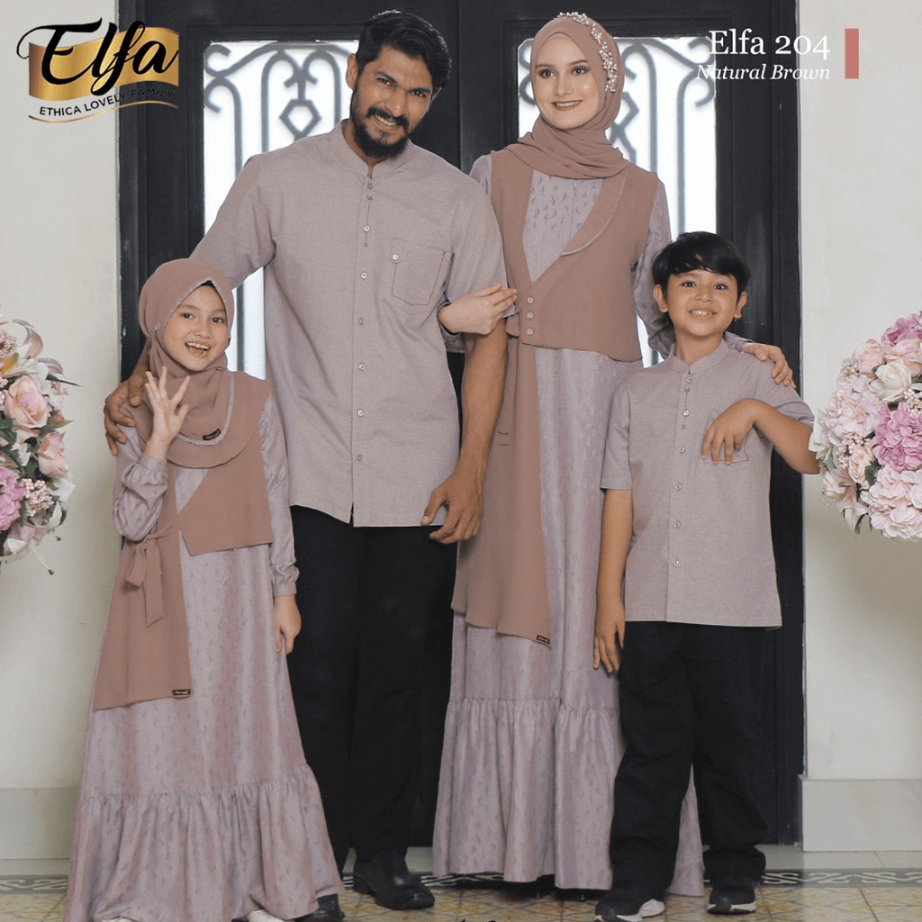 Elfa 204 Natural Brown Sarimbit Ethica Koko Kahfi 120 164 Gamis Kagumi 208 89 Anak Kids Dewasa