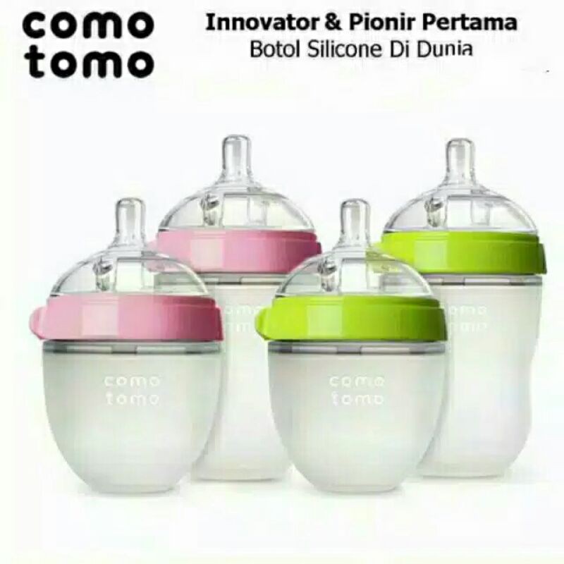 COMOTOMO Silicone Baby Bottle Single / Twin Pack 150ml &amp; 250ml Botol Susu Baby