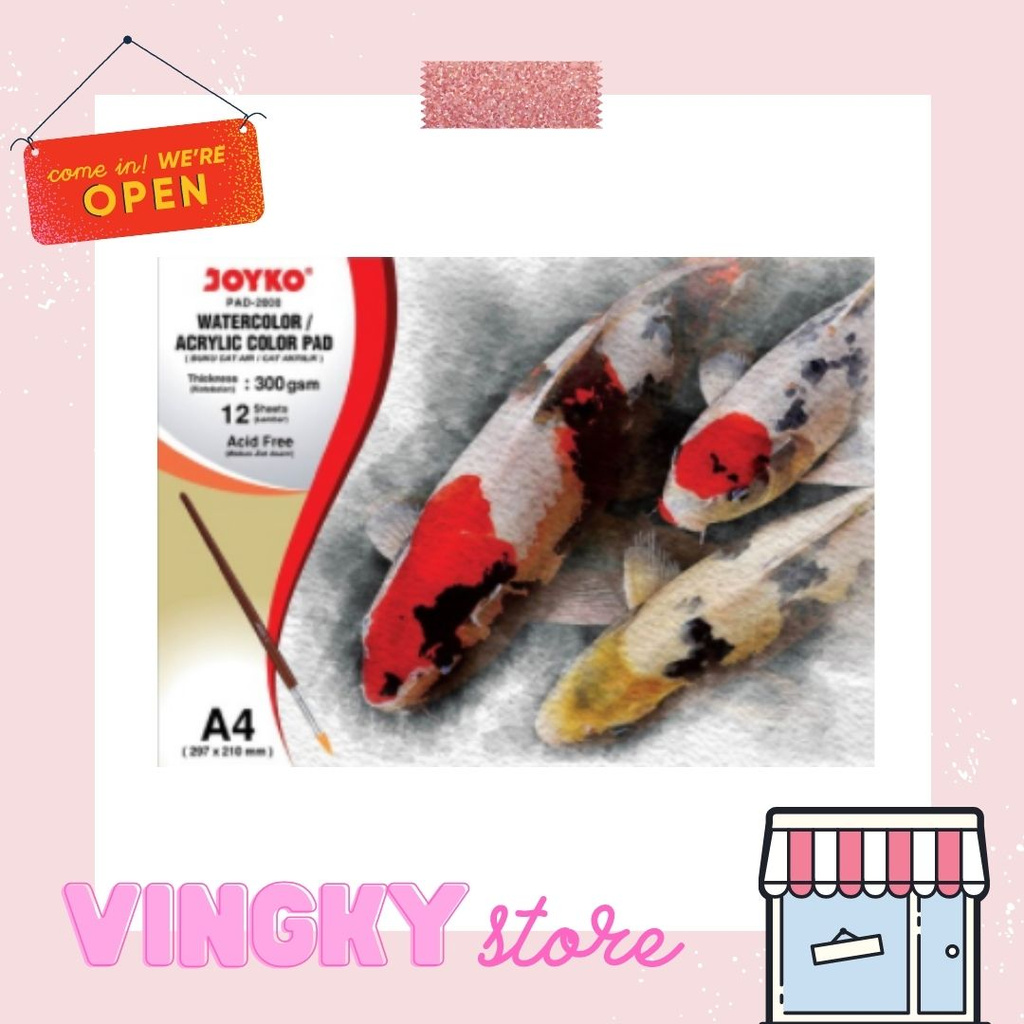 

Watercolor Pad / Buku Cat Air Akrilik Joyko Pad-2000 A4