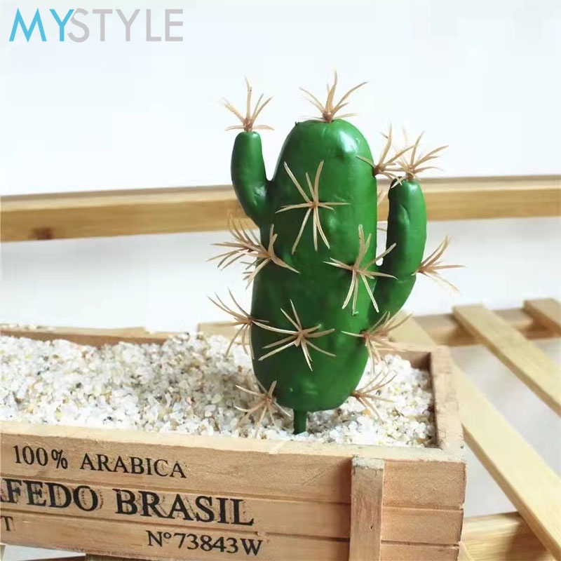 HAPPY TIME KAKTUS SM (TANPA VAS) SUCCULENT SUKULEN CACTUS HIAS TANAMAN HIASAN ARTIFICIAL