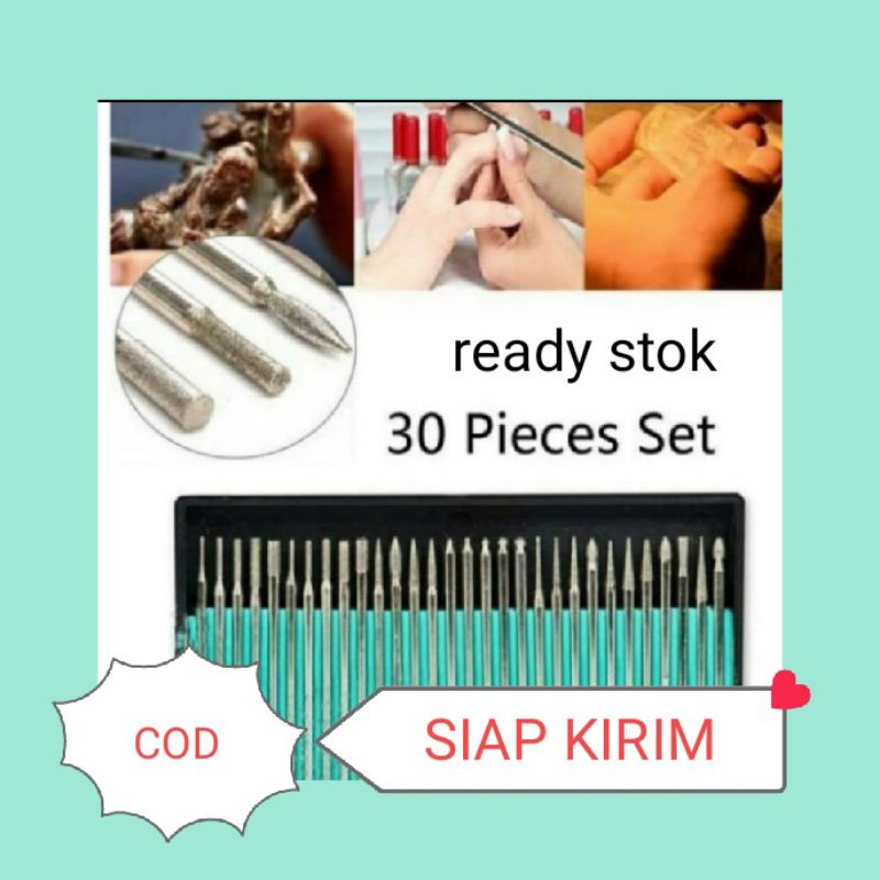 Mata bor cun ukir grafir batu mini grinder isi 30pcs