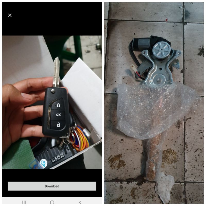 regulator motor power window etios liva kiri depan dan alarm