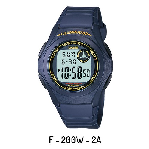 Casio Original F-200W Jam Tangan Pria - Digital - Karet