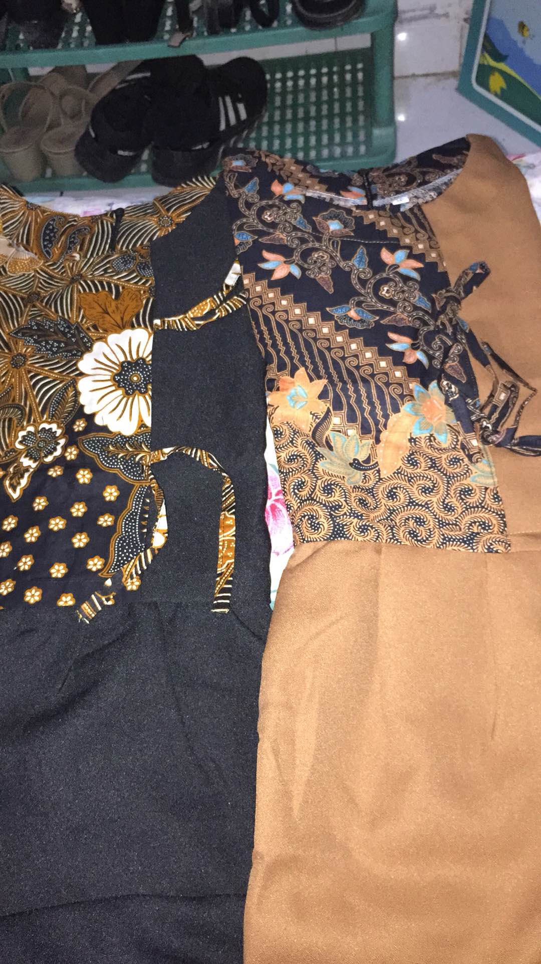 Tey-17 Batik Wanita Asj Sa Hrb026 Kenongo Kemeja Tosca Pendek