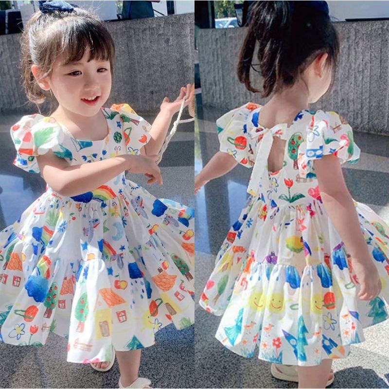 3-4thn | DRESS ANAK [KUALITAS IMPOR] GAUN ANAK PESTA ELEGAN FORMAL/ Gaun mewah
